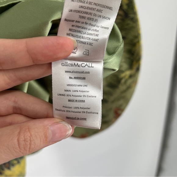 Alice McCall Voodoo Green Belted Printed Brocade Strappy Ruffle Mini Dress 2 - Picture 12 of 13